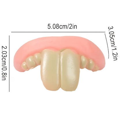 3pcs Hilarious Durable Dog Denture Toys - Tear-Resistant Fake Teeth for Pets - Perfect for Halloween & Photoshoots